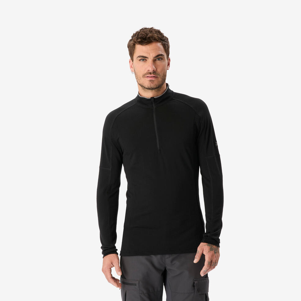 Simond Men's 1/2 Zip  Long-Sleeved Merino Wool Shirt
